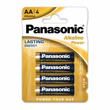 Panasonic AA (LR06) pilas alcalinas last energy pack de 4