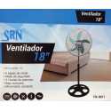  Ventilador de pie 18" pulgadas metalico 5 aspa de acero Giratorio 